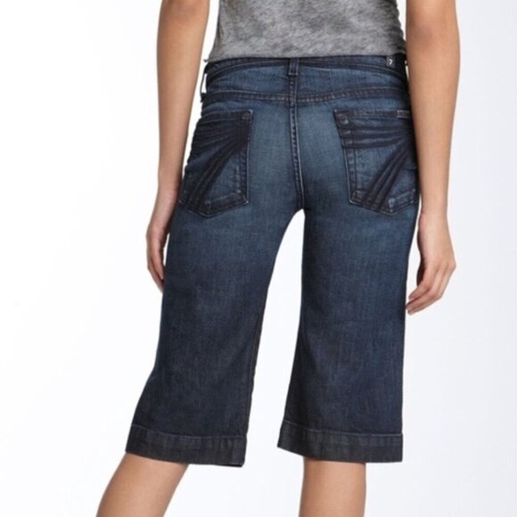 7 for all Mankind dojo Bermuda jean shorts Women's 28 EB Y2K - Picture 1 of 14